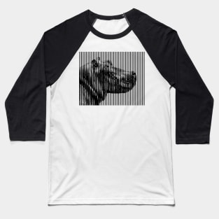 Hippo Close-up Anamorphic Pop Art Baseball T-Shirt